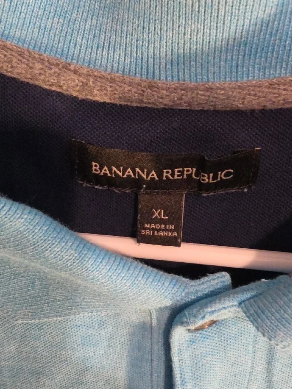 Banana Republic Men's Sky Blue Polo with Embroidered Logo XL